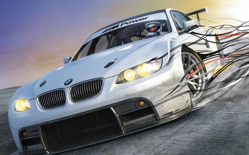 safety, transportation, metal, sky, headlight, 2K, security, need for speed shift, no people, focus on foreground, front view, retro styled, stationary
