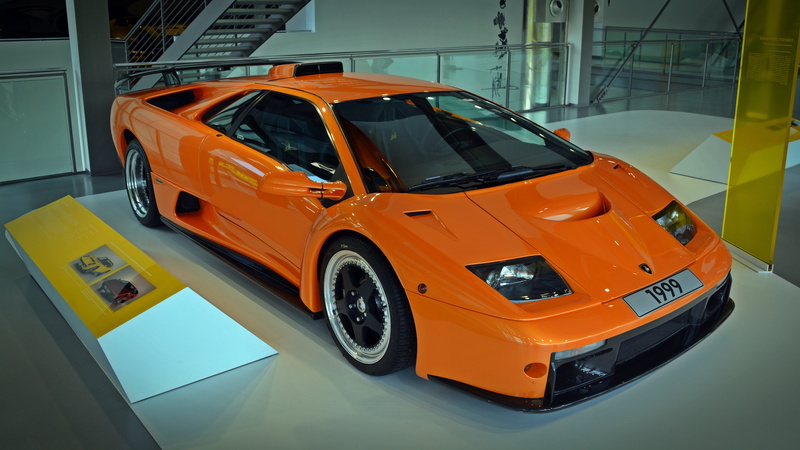 business, modern, stylish, retail, stationary, vehicle, racing car, industry, diablo gt, mode of transportation, indoors, 5K, lamborghini, yellow, new