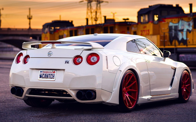 vehicle, Nissan GT-R R35, car, 1080P, white cars