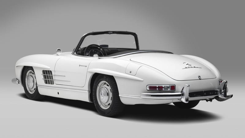 Classic Car, Mersedes Benz 300SL, 4K, White