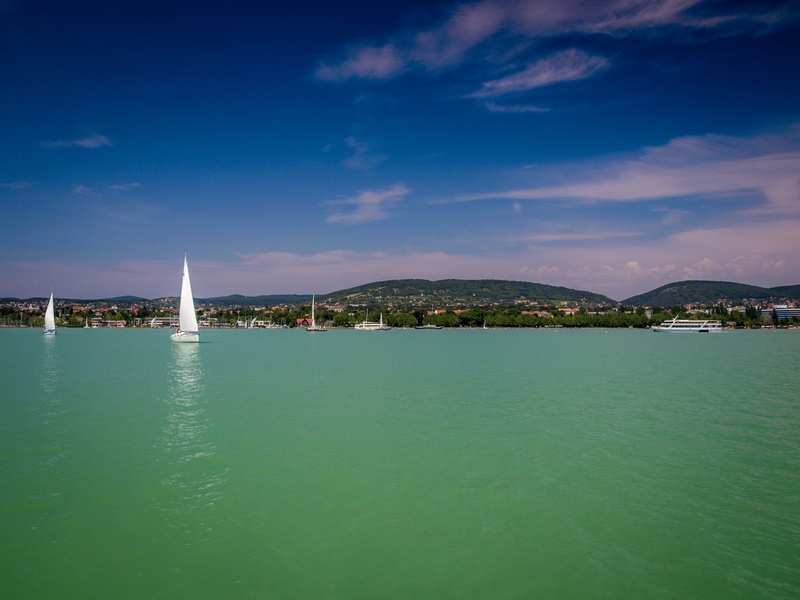 bay, no people, 2K, nature, travel, lake balaton, water, architecture, building, sailing, tranquil scene, blue, lake, heat, city, travel destinations