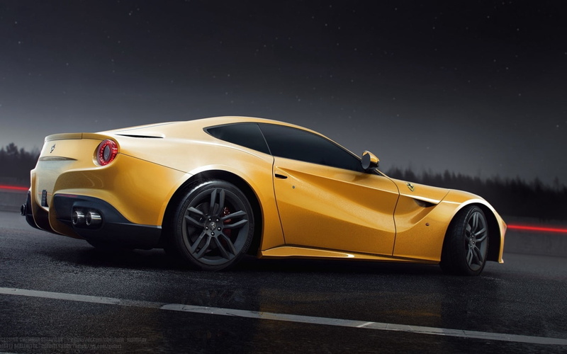 nature, yellow, ferrari, no People, concept Car, sport, elegance, motion, city, technology, shiny, modern, reflection, alloy Wheel, black Color, supercar