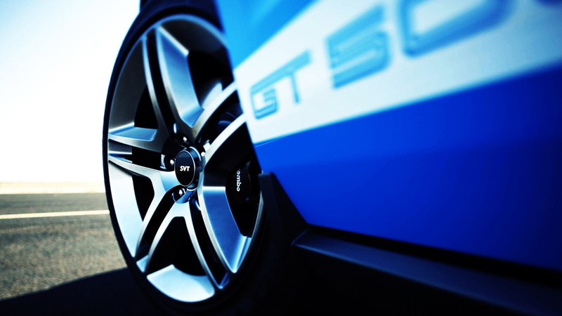 Ford, gt 500, blue, rims, 1080P, Ford Mustang