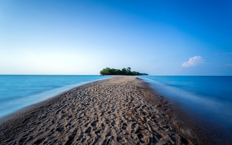 beauty in nature, Point Pelee National Park, Canada, idyllic, day, island, nature, beach, tranquility, blue, sea, water, sky, scenics - nature, land, outdoors