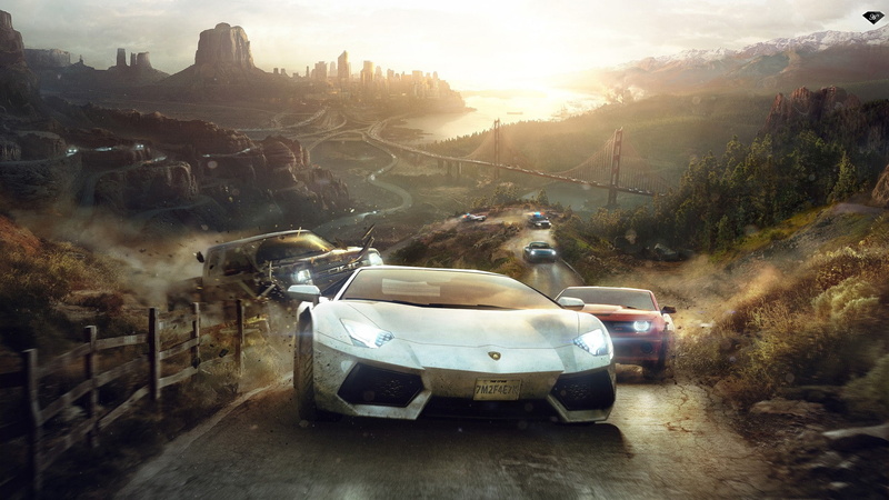 raptor, hd, for, video games, aventador, fence, lamborghini, road, bridge, need, sunset, speed, 1080P, sunlight, ford