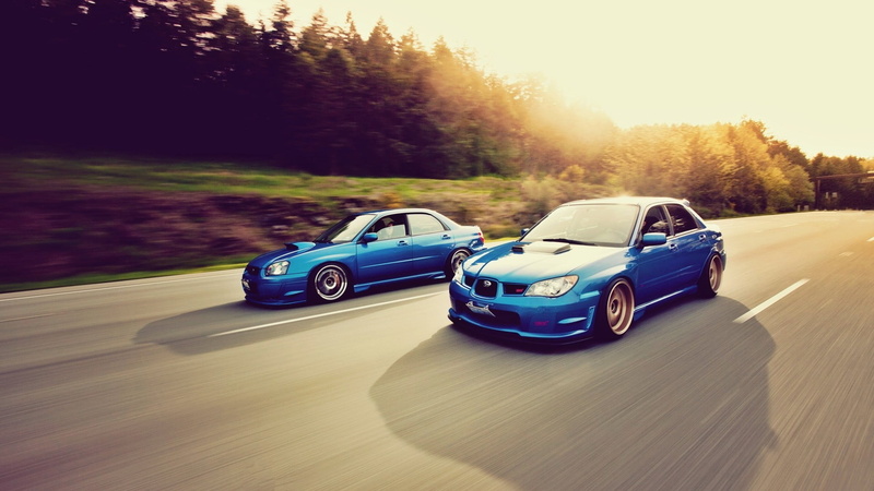 transportation, Subaru Impreza, motor vehicle, no people, land vehicle, land, day, Subaru, motion, blurred motion, nature, 1080P, sky, Stance, sunlight