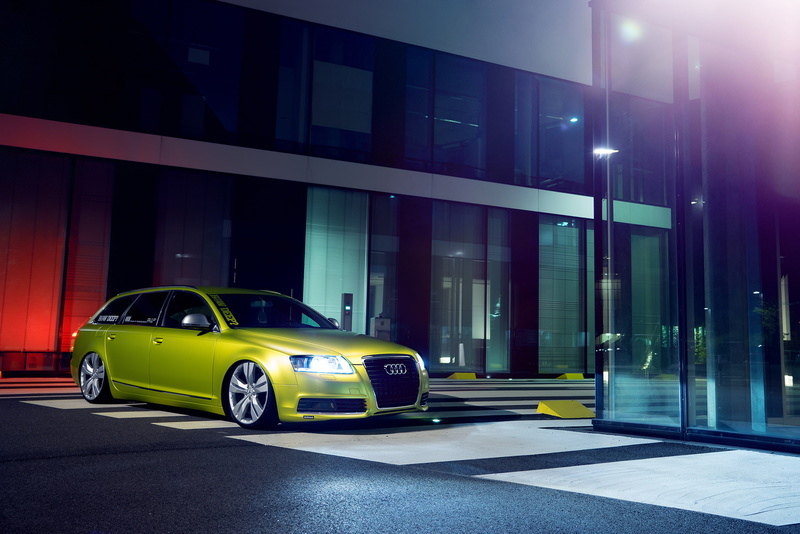 Audi A6, low, 1080P, canibeat, stance, green, stancenation