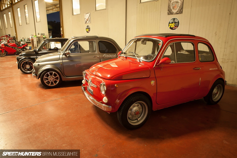 transportation, city, car, compact, day, vintage car, built structure, mode of transportation, architecture, stationary, Speedhunters, Abarth, street, several