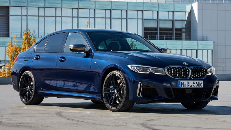 BMW M340i, Sedan, Compact Car, Blue Car, 1080P, Car, Luxury Car, BMW