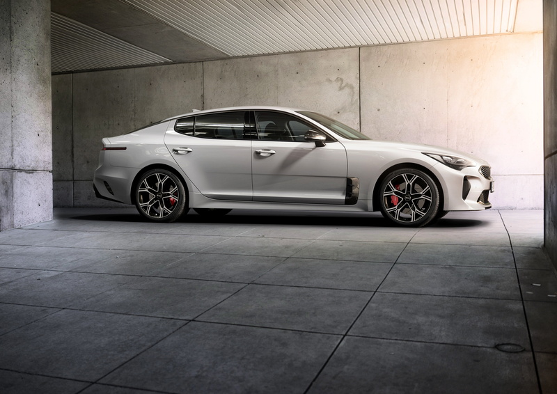 Kia, Compact Car, Car, Kia Stinger, White Car, 4K, Vehicle