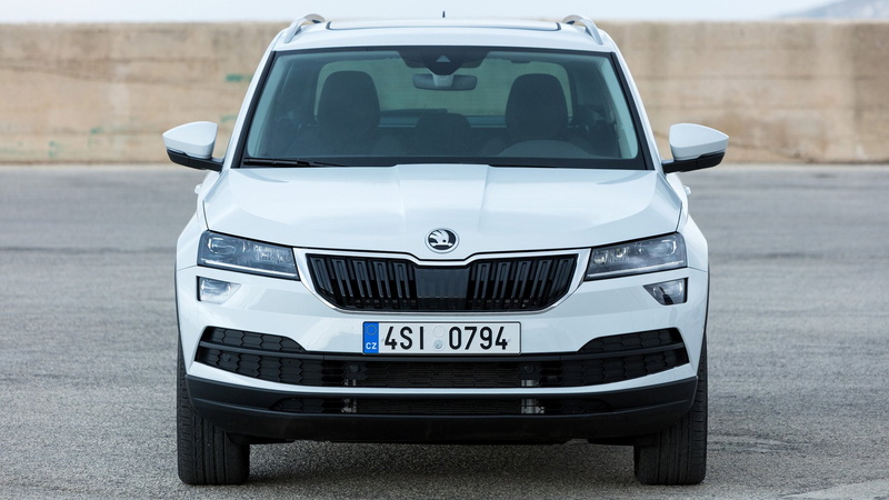 Škoda Karoq, Skoda, White Car, SUV, Compact Car, Car, Crossover Car, 1080P