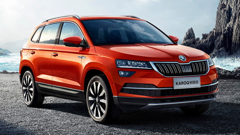 Car, Compact Car, Škoda Karoq, SUV, Red Car, 1080P, Crossover Car, Skoda