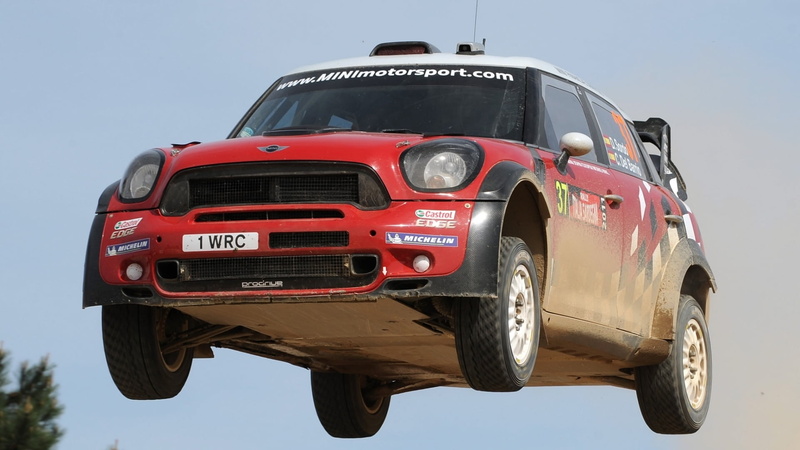 wheel, no people, motor vehicle, Car, Works, John Cooper, Rally, WRC, sunlight, 1080P, travel, day, outdoors, clear sky, stationary, tire, land vehicle
