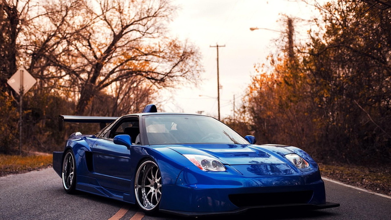 acura, 1080P, car, blue car, jdm, blue, nsx, tuning