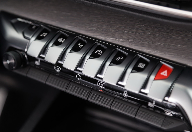 motor vehicle, close-up, no people, wireless technology, 720P, keypad, indoors, push button, peugeot, car, (2017), modern, transportation, silver colored