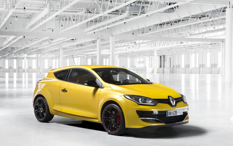 yellow, cars, clio, rs, 2K, 2014, megane, renault