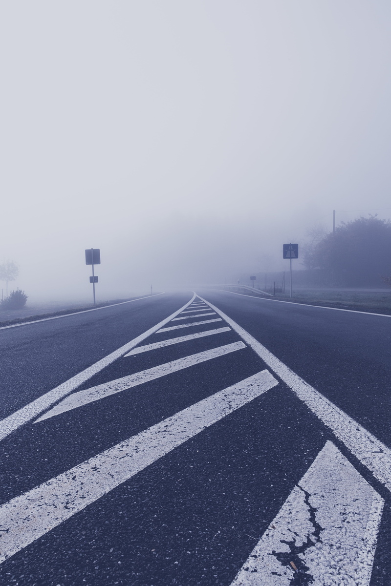 distant, central reservation, the way forward, shield, day, driving a car, automotive, empty, traffic, mobility, weather, highway, transportation, driveway