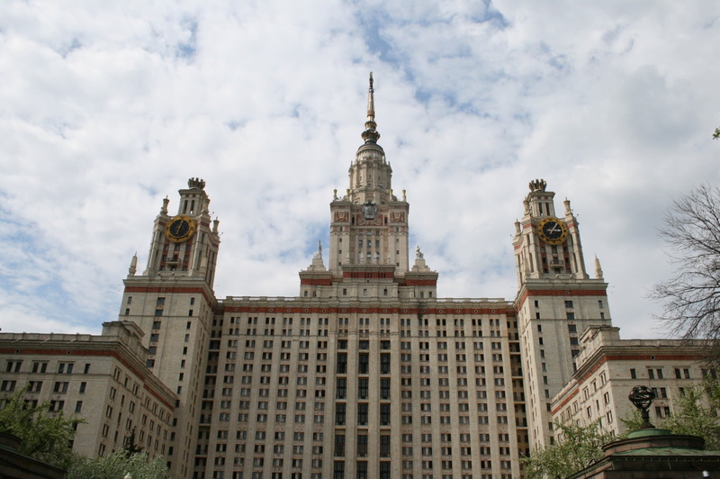 travel, cloud - sky, building, modern, sky, belief, day, history, tower, religion, place of worship, architecture, moscow state university, tourism, towers