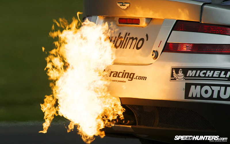 vehicles, fire, backview, aston, cars, martin, 1080P, exhaust, flames