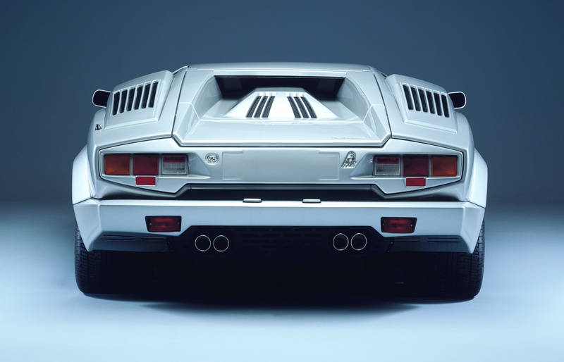 4K, x, rear, countach, hd, backview, view, art, cars, Lamborghini