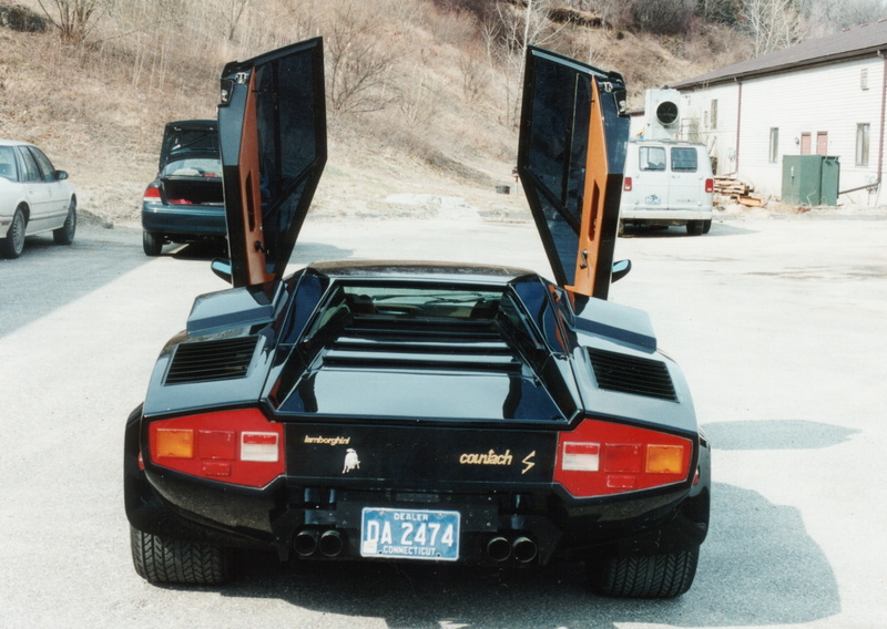 lamborghini, hd, Black, backview, art, cars, italian, w, vehicles, open, 1080P, doors, countach, x