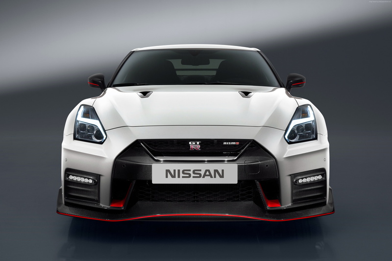 white, sport car, Nissan GT-R Nismo, 4K