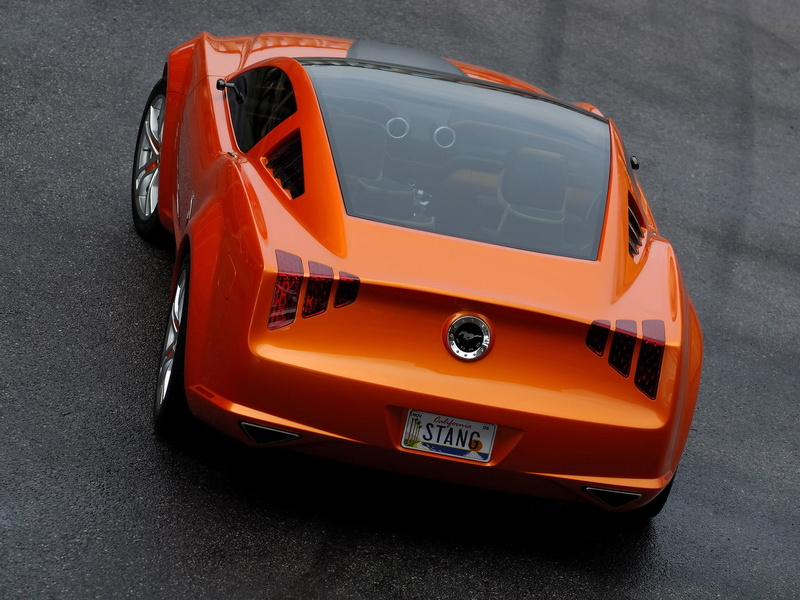 x, 1080P, backview, giugiaro, mustang, concept, Ford, cars, art, wallpape, hd