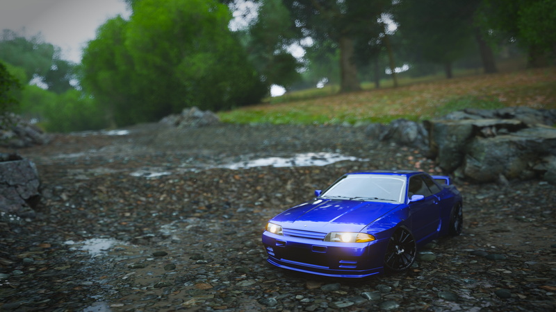 car, skyline, Forza, horizon, Nissan, blue, r32, GT-R, Forza Horizon 4, vehicle, 4K
