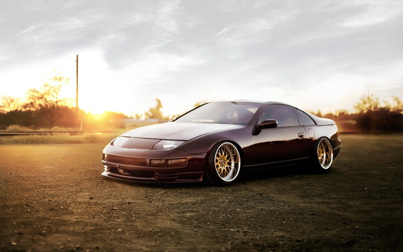 nature, nissan 300zx, no people, wheel, transportation, sports car, luxury, 1080P, cloud - sky, Nissan, silver colored, tire, land vehicle, sunset, zx