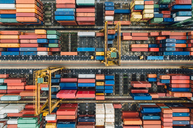 communication, retail, transportation, enclose, trailer, intermodal, multi colored, cargo Container, stack, container, shipping, pier, full frame, industry