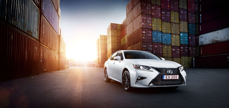 Lexus, silver, near, intermodal, Lexus ES 200, sedan, 2016, 4K, container, 4K