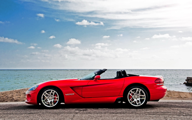 dodge Viper, rechange, 1080P, SRT-10, Dodge, car, red