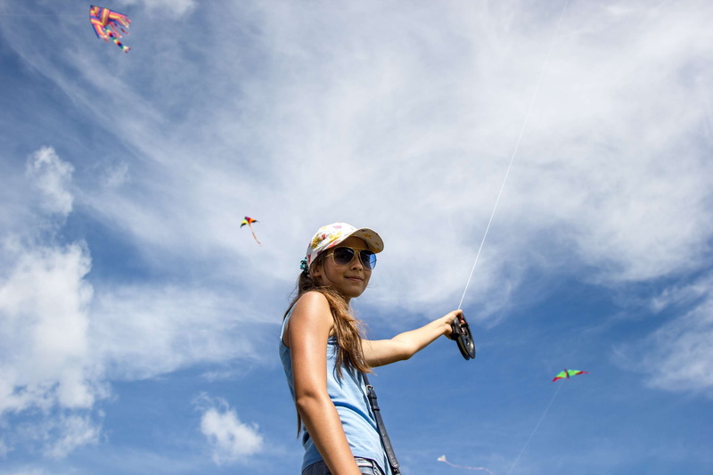 child, blue, active, women, day, entertainment, weather, 2K, carelessness, sky, sport, joy, young adult, adult, waist up, happiness, kids, hat, low angle view