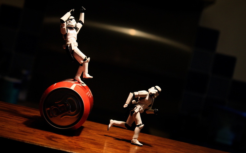 Coca-Cola, stormtrooper, Star Wars, 1080P, toys, can