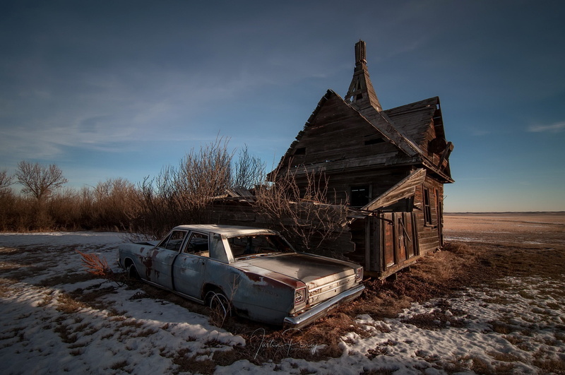 ruin, landscape, wreck, car, 1080P, vehicle