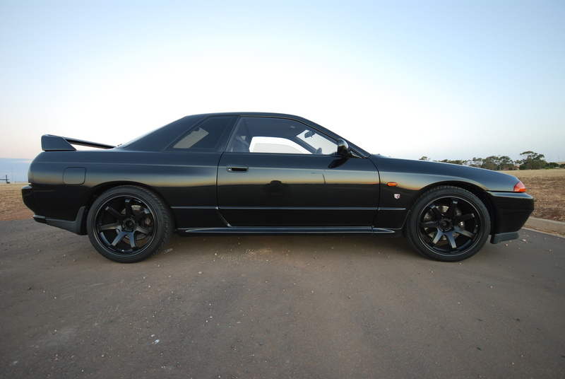 side, nissan, gtr, Black, 4K, vehicles, r, jdm, view, cars, hd, skyline, art, sea