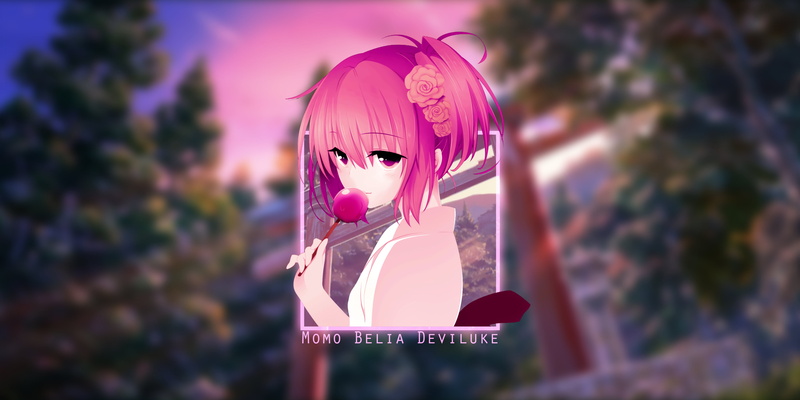 short hair, pink eyes, fringe hair, yukata, To Love-ru, pink hair, Momo Velia Deviluke, purple, anime girls, blue, To Love-ru Darkness, anime, pink, flower in hair