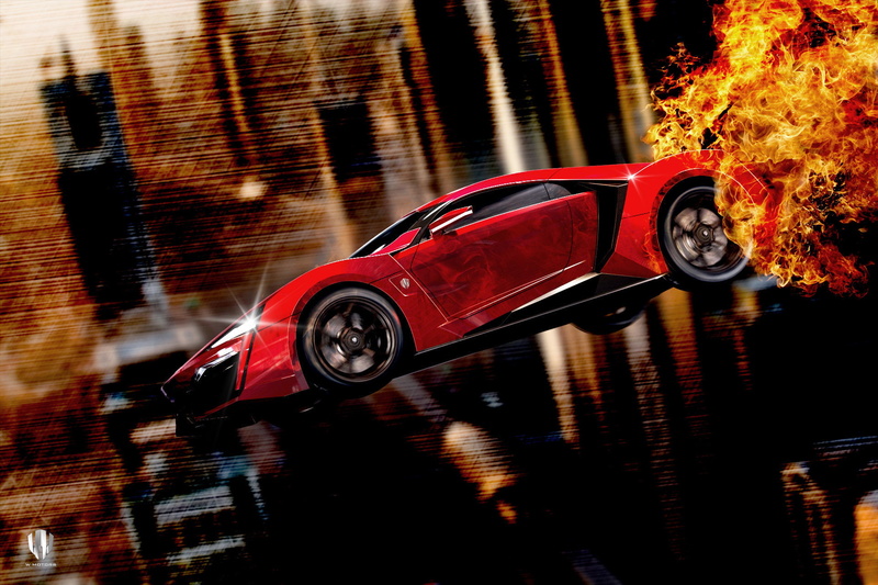 Hypersport, 1080P, W Motors, Red, Lykan, Side, Fly, Furious 7, Fire