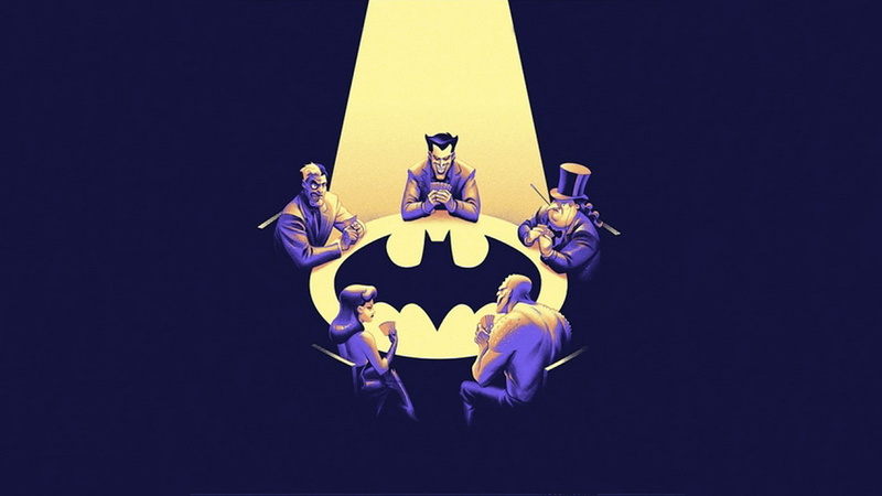 disguise, purple, indoors, Two Face, royalty, copy space, Joker, full length, black background, front view, studio shot, Killer Croc, representation, male likeness