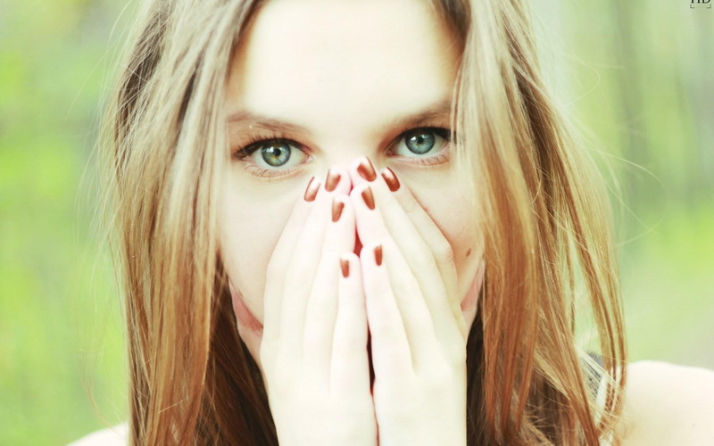 nail, eyes, polish, blonde, 720P, girl