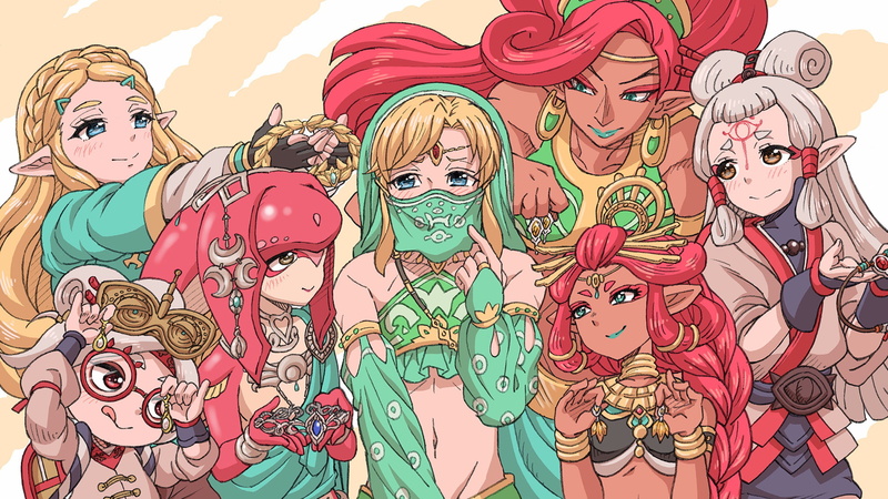 glasses, The Legend of Zelda, blush, gloves, blonde, The Legend of Zelda: Breath of the Wild, 1080P