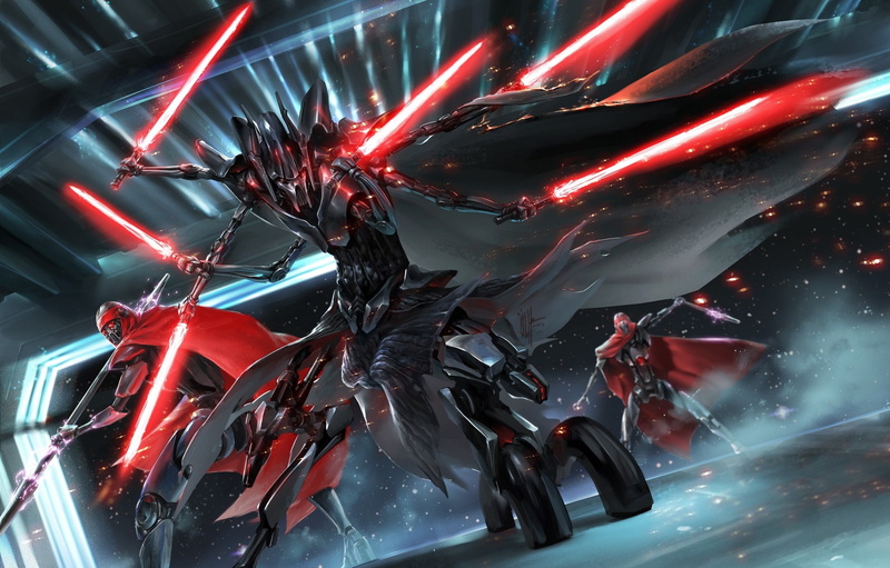 1080P, glowing, general grievous best computer, high angle view, metal, technology, pattern, red, illuminated, motor vehicle, full frame, land vehicle