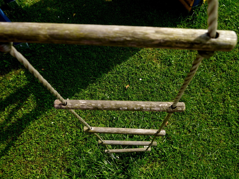 field, plant, rope ladder, park - man made space, tranquility, high angle view, land, day, 4K, beauty in nature, wood - material, empty, nature, outdoors
