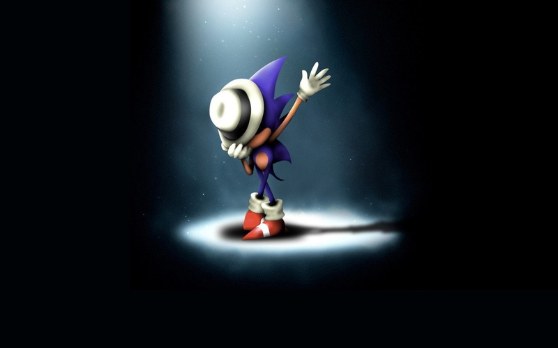 sport, motion, dark, illuminated, Video Game, full length, blue, team sport, sports clothing, athlete, Moonwalker, black background, Sonic the Hedgehog