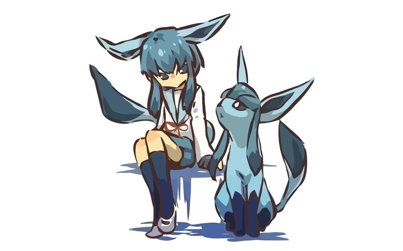 hd, alternative, animal, glaceon, 720P, ears, pokemon, x, anime, animal ears, art