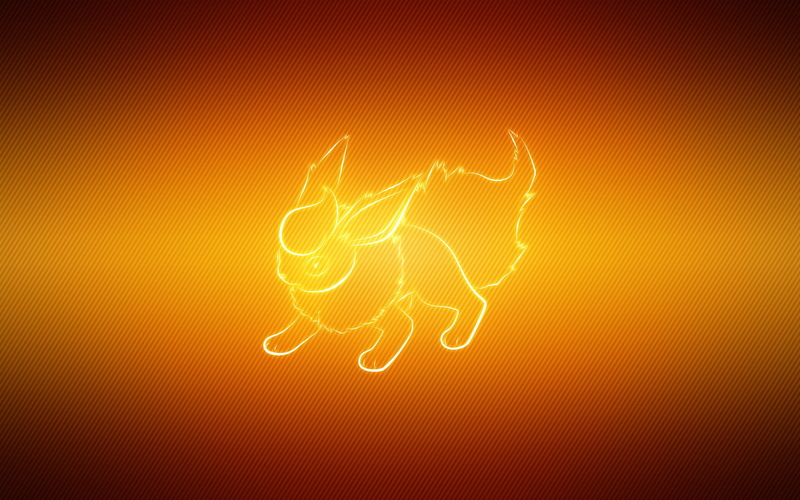 animal, flareon, 2K, tail, shape, pokemon
