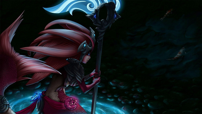 legends, league, hair, 1920x1080, red, anime, character, games, nami, league of legends, 1080P