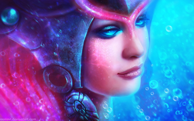 league of legends, league, nami, koi, 1080P, legends