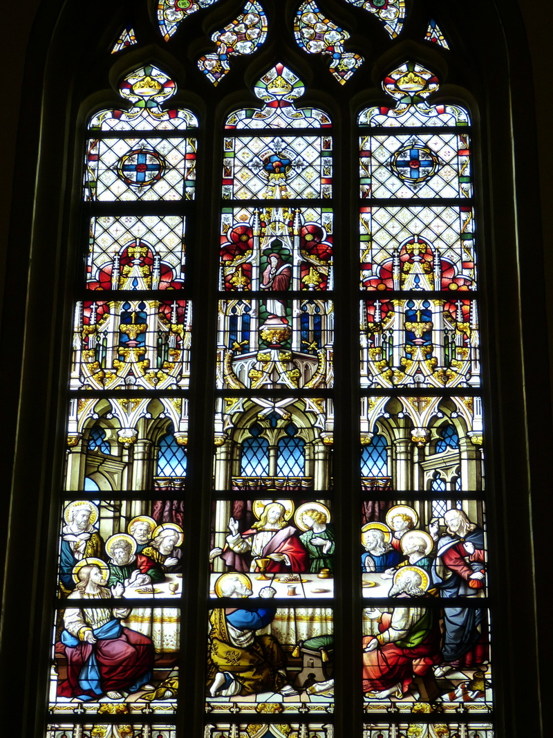 glass - material, glass, church window, old window, last supper, spirituality, christ, belief, church, bible, creativity, christianity, art and craft, architecture