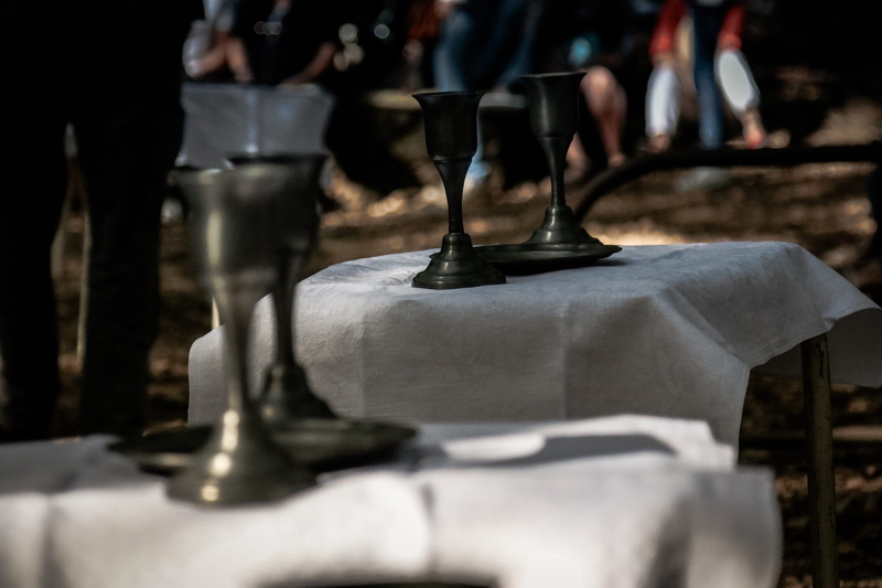 people, holy, human body part, god, france, christian, jesus, worship, standing, selective focus, vine, outdoors, kitchen utensil, clothing, cult, bread